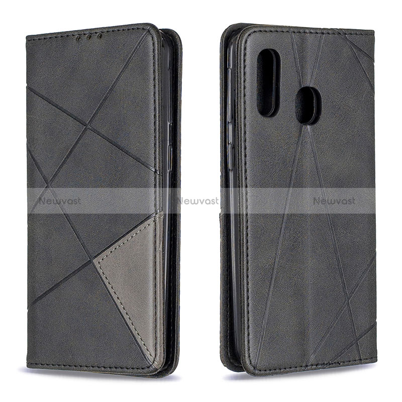 Leather Case Stands Flip Cover Holder B07F for Samsung Galaxy A40