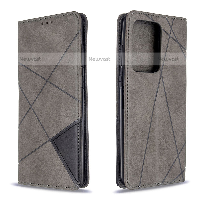 Leather Case Stands Flip Cover Holder B07F for Samsung Galaxy S20 Plus 5G Gray