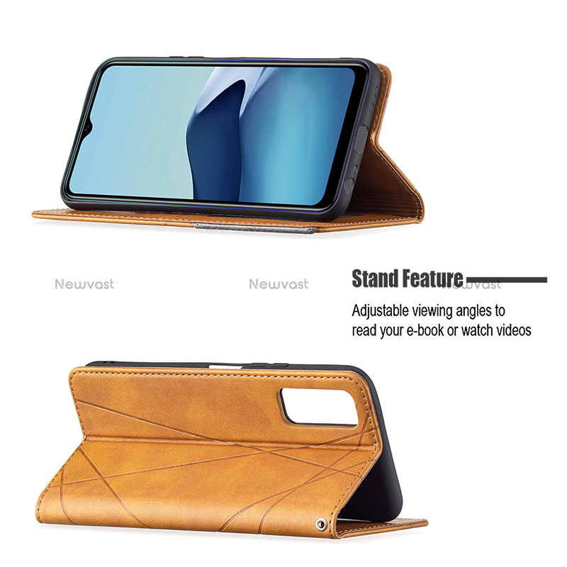 Leather Case Stands Flip Cover Holder B07F for Vivo Y11s