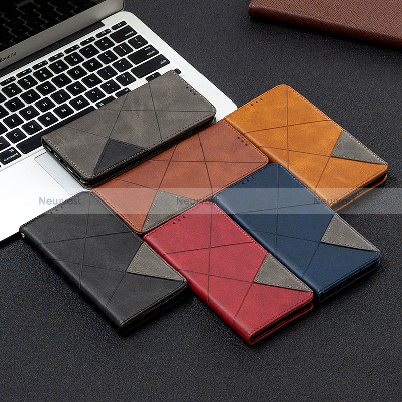 Leather Case Stands Flip Cover Holder B07F for Xiaomi Poco M3