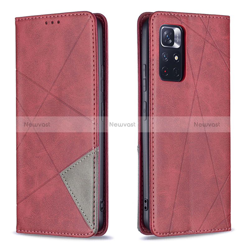 Leather Case Stands Flip Cover Holder B07F for Xiaomi Redmi Note 11S 5G