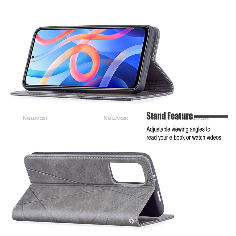 Leather Case Stands Flip Cover Holder B07F for Xiaomi Redmi Note 11S 5G