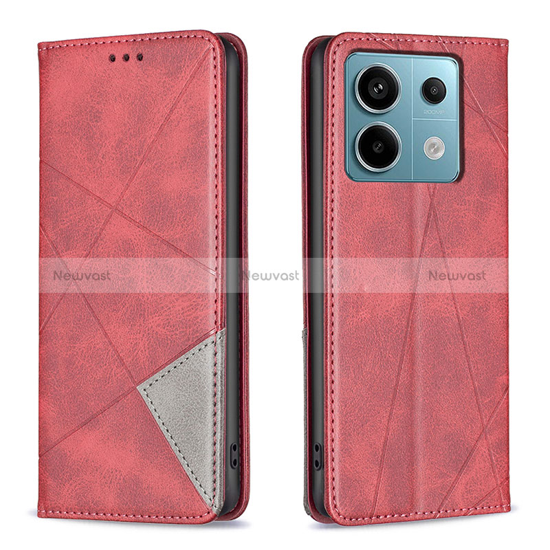 Leather Case Stands Flip Cover Holder B07F for Xiaomi Redmi Note 13 Pro 5G