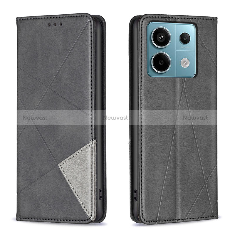 Leather Case Stands Flip Cover Holder B07F for Xiaomi Redmi Note 13 Pro 5G
