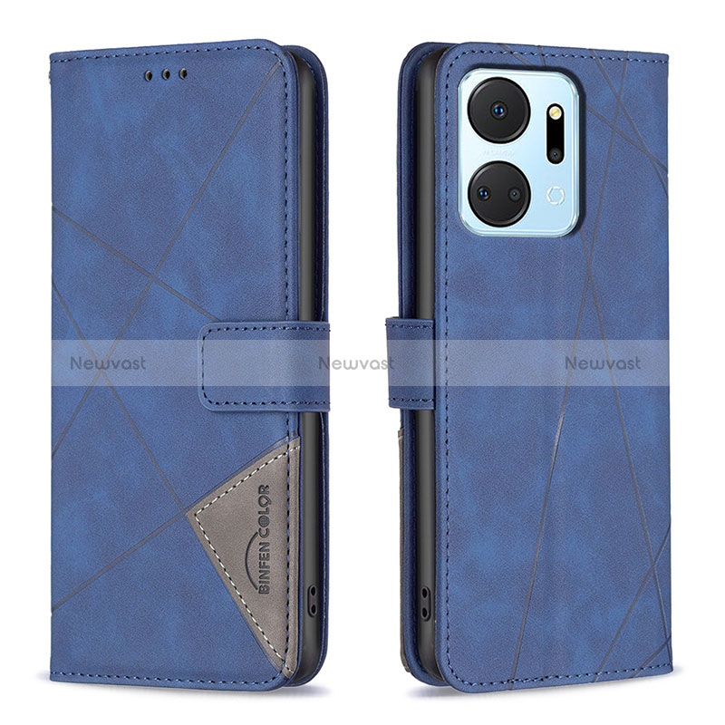 Leather Case Stands Flip Cover Holder B08F for Huawei Honor X7a