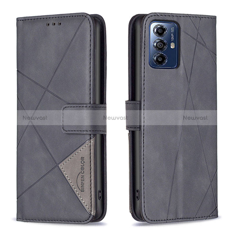 Leather Case Stands Flip Cover Holder B08F for Motorola Moto G Power (2022)