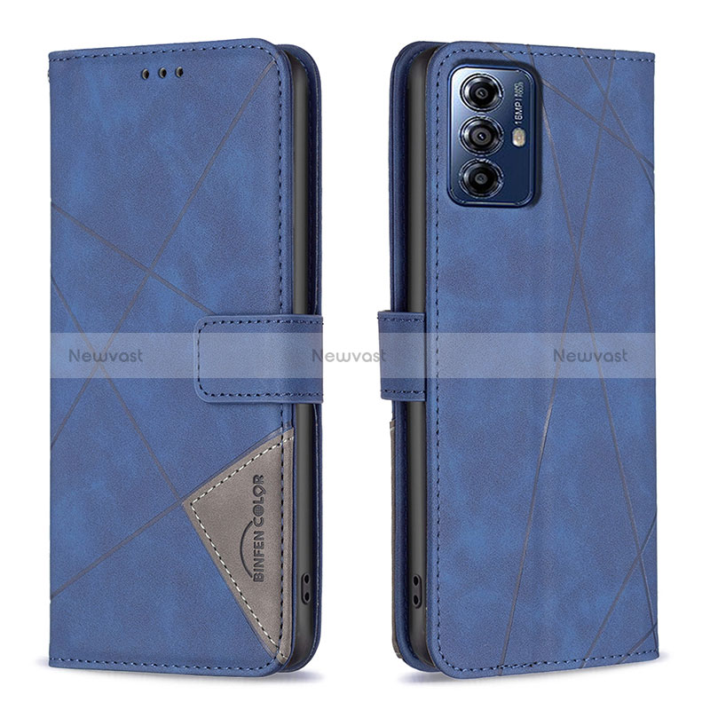 Leather Case Stands Flip Cover Holder B08F for Motorola Moto G Power (2022)