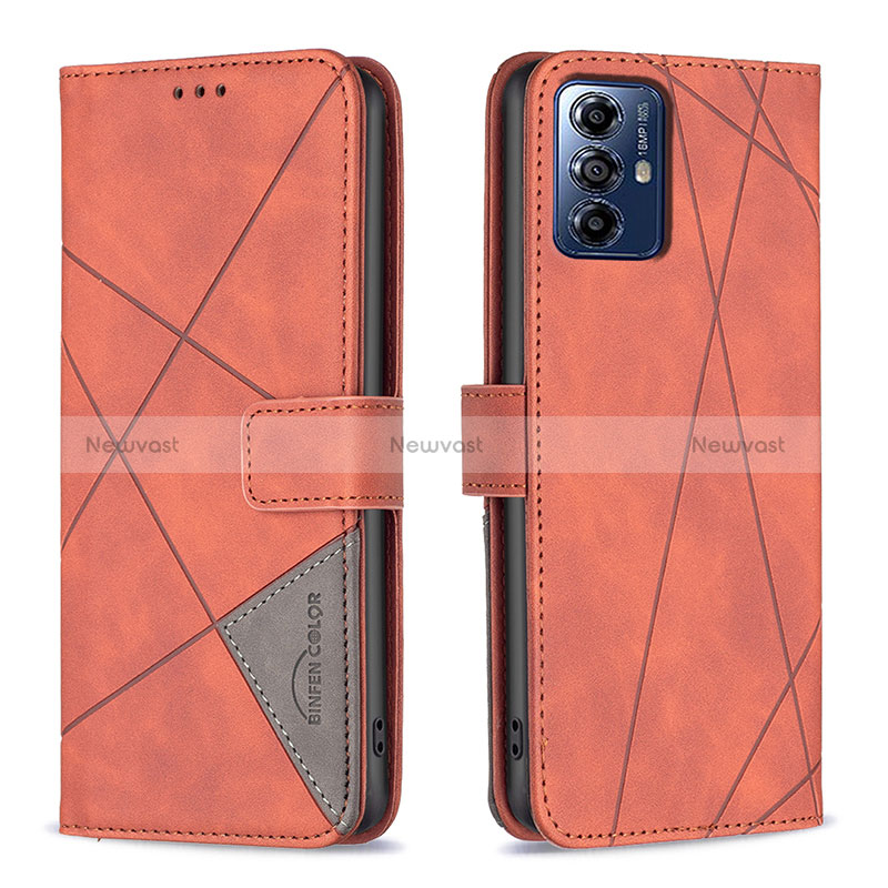 Leather Case Stands Flip Cover Holder B08F for Motorola Moto G Power (2022)