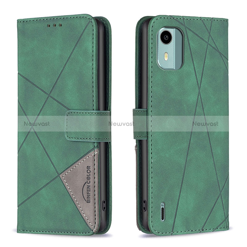 Leather Case Stands Flip Cover Holder B08F for Nokia C12