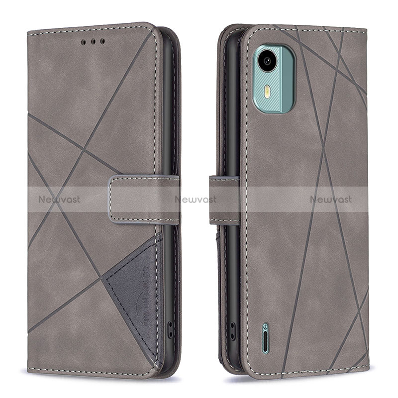Leather Case Stands Flip Cover Holder B08F for Nokia C12