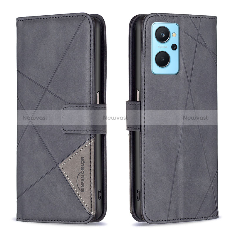 Leather Case Stands Flip Cover Holder B08F for Oppo A96 4G