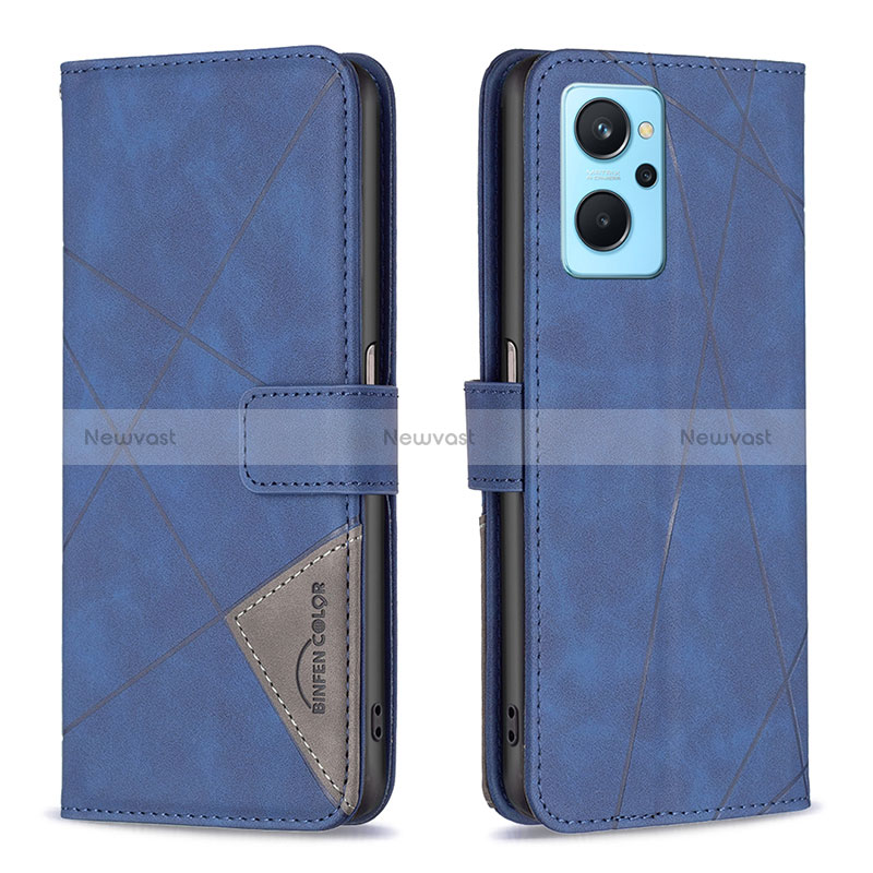 Leather Case Stands Flip Cover Holder B08F for Oppo A96 4G