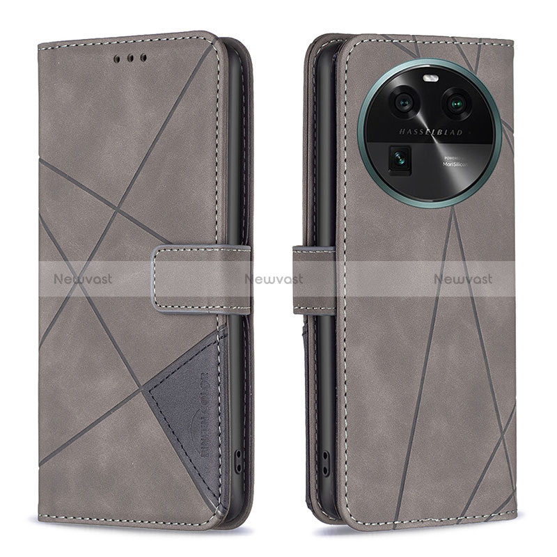 Leather Case Stands Flip Cover Holder B08F for Oppo Find X6 Pro 5G
