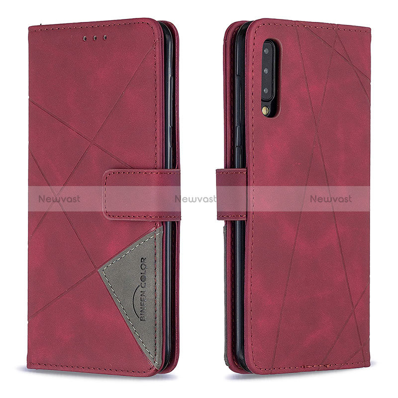 Leather Case Stands Flip Cover Holder B08F for Samsung Galaxy A50S
