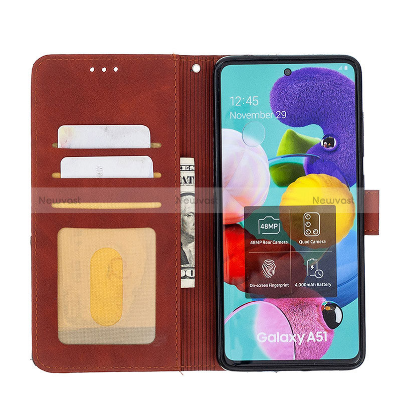 Leather Case Stands Flip Cover Holder B08F for Samsung Galaxy M40S