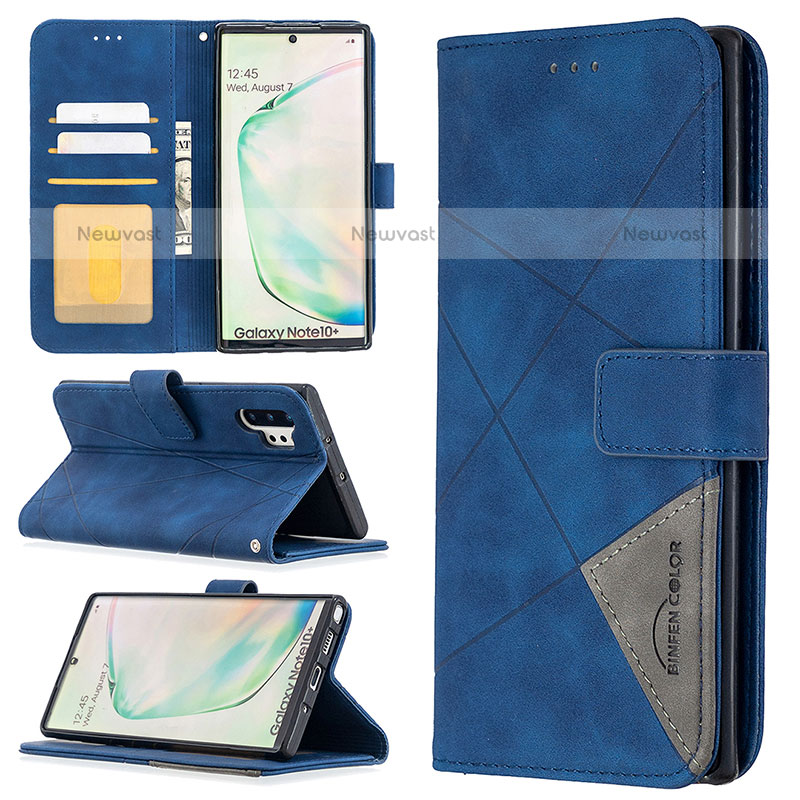 Leather Case Stands Flip Cover Holder B08F for Samsung Galaxy Note 10 Plus 5G