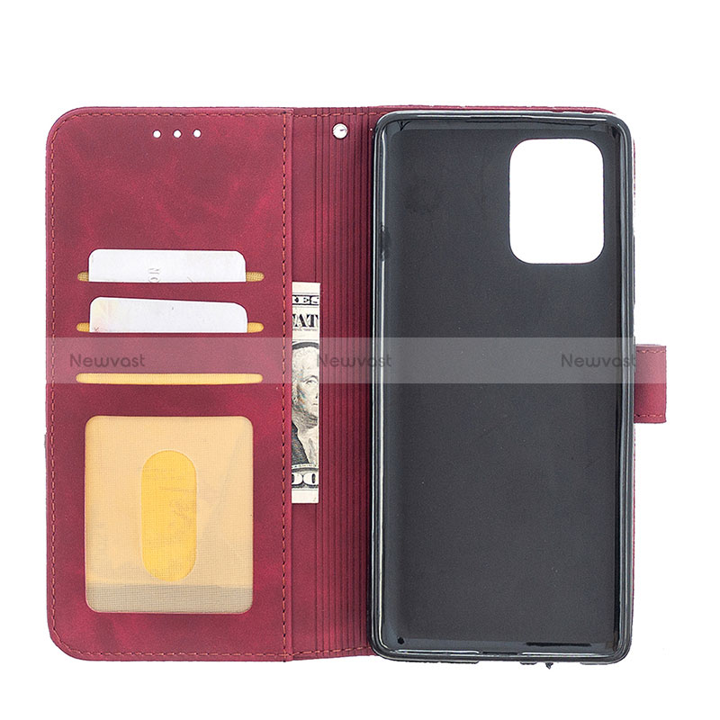 Leather Case Stands Flip Cover Holder B08F for Samsung Galaxy S10 Lite