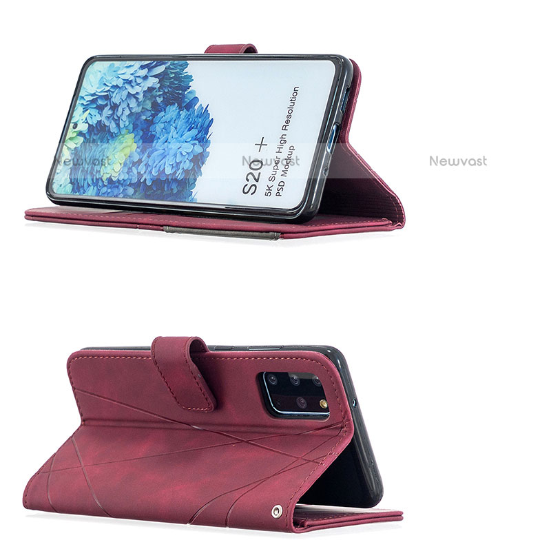 Leather Case Stands Flip Cover Holder B08F for Samsung Galaxy S20 Plus 5G