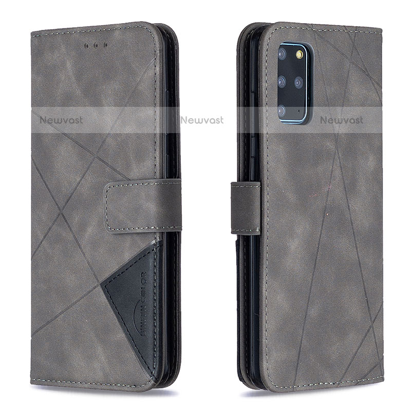 Leather Case Stands Flip Cover Holder B08F for Samsung Galaxy S20 Plus 5G Gray