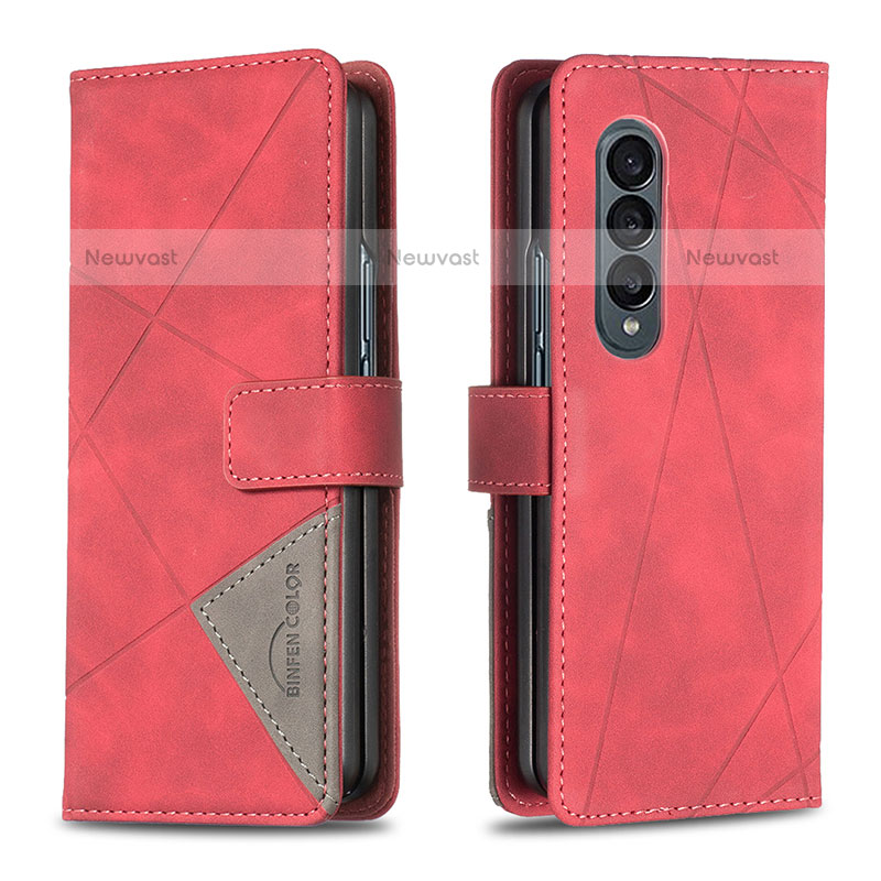 Leather Case Stands Flip Cover Holder B08F for Samsung Galaxy Z Fold3 5G
