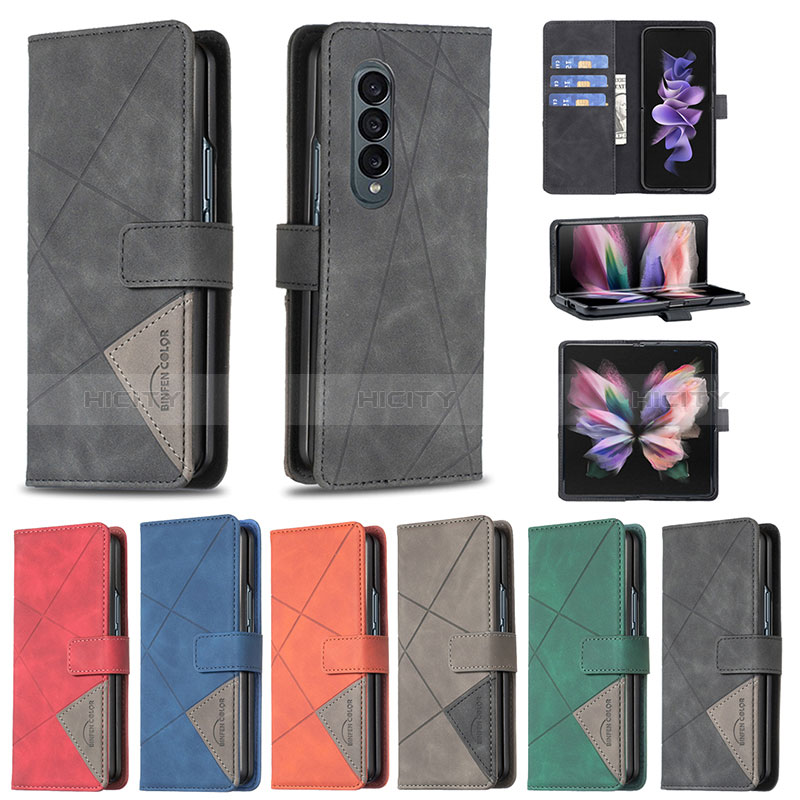 Leather Case Stands Flip Cover Holder B08F for Samsung Galaxy Z Fold4 5G