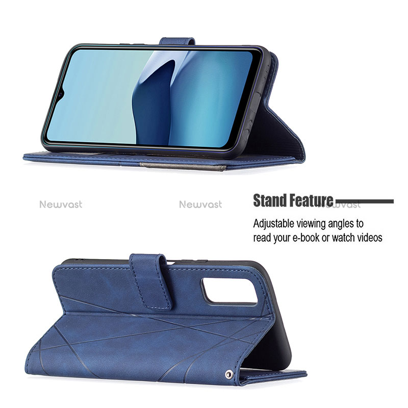 Leather Case Stands Flip Cover Holder B08F for Vivo Y11s