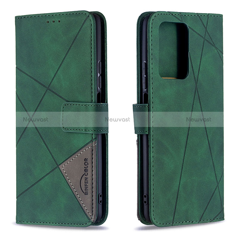 Leather Case Stands Flip Cover Holder B08F for Xiaomi Mi 11T 5G Green