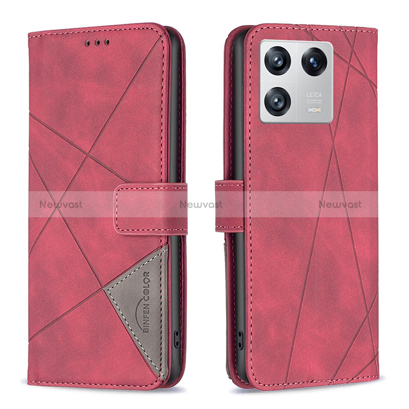 Leather Case Stands Flip Cover Holder B08F for Xiaomi Mi 13 5G