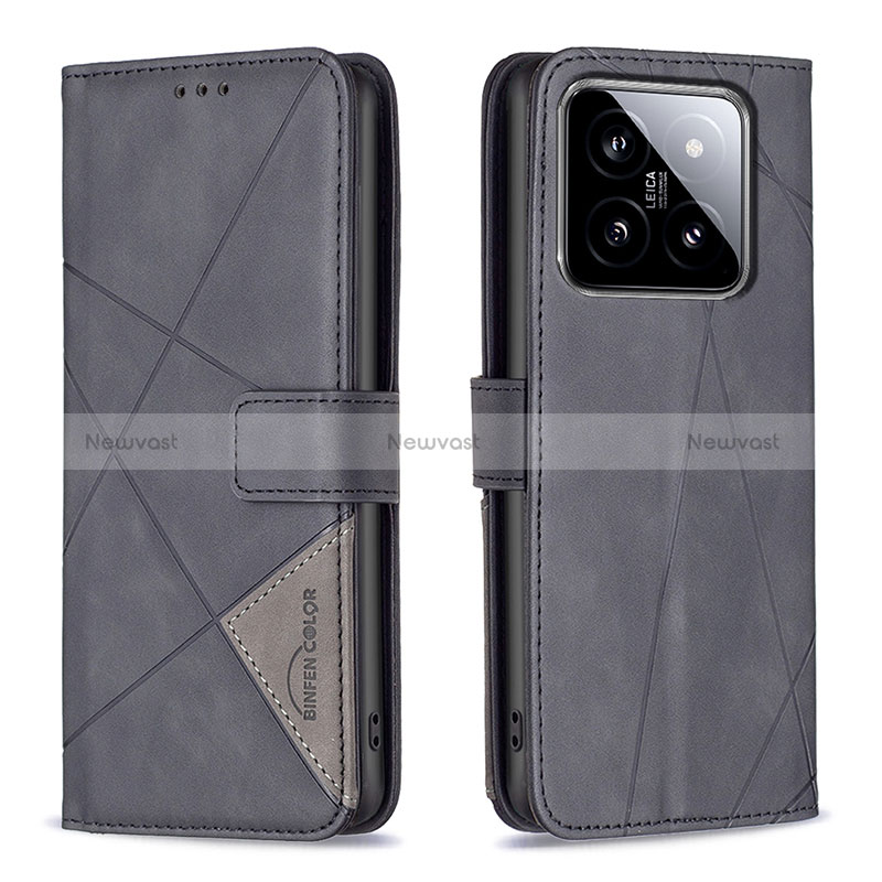Leather Case Stands Flip Cover Holder B08F for Xiaomi Mi 14 5G