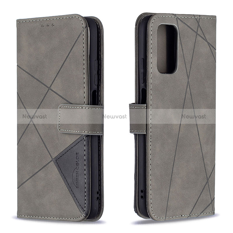Leather Case Stands Flip Cover Holder B08F for Xiaomi Poco M3
