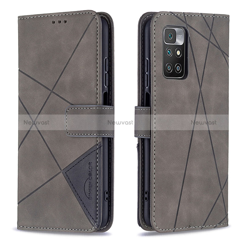 Leather Case Stands Flip Cover Holder B08F for Xiaomi Redmi 10 (2022)