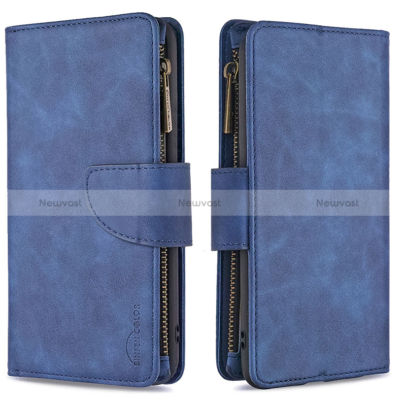 Leather Case Stands Flip Cover Holder B09F for Samsung Galaxy A70S Blue