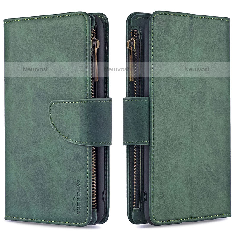 Leather Case Stands Flip Cover Holder B09F for Samsung Galaxy Note 20 Ultra 5G Green
