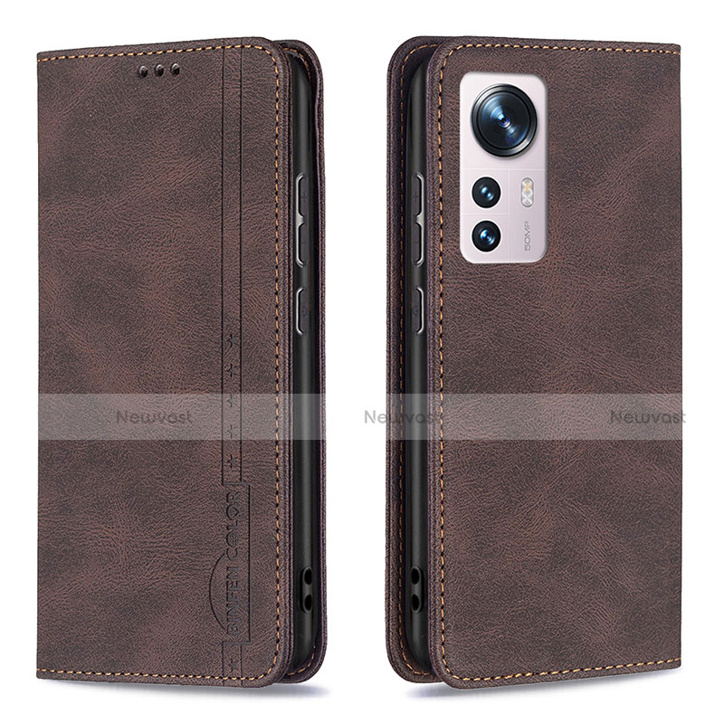 Leather Case Stands Flip Cover Holder B09F for Xiaomi Mi 12 5G