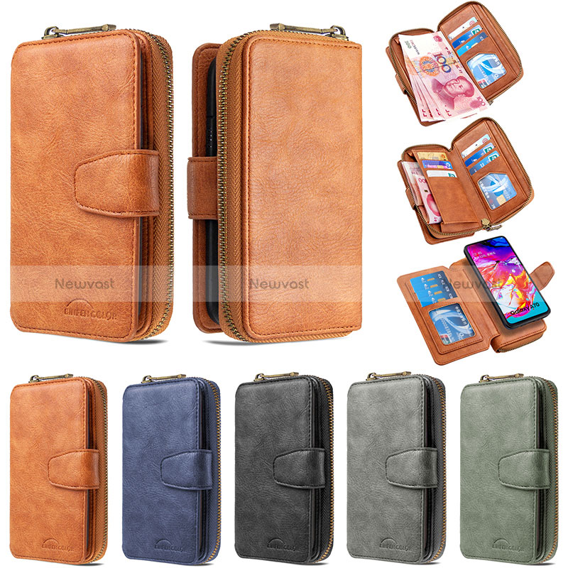 Leather Case Stands Flip Cover Holder B10F for Samsung Galaxy A70