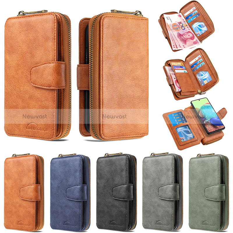 Leather Case Stands Flip Cover Holder B10F for Samsung Galaxy A71 5G