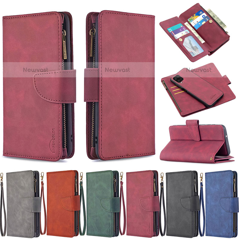 Leather Case Stands Flip Cover Holder B10F for Samsung Galaxy F12
