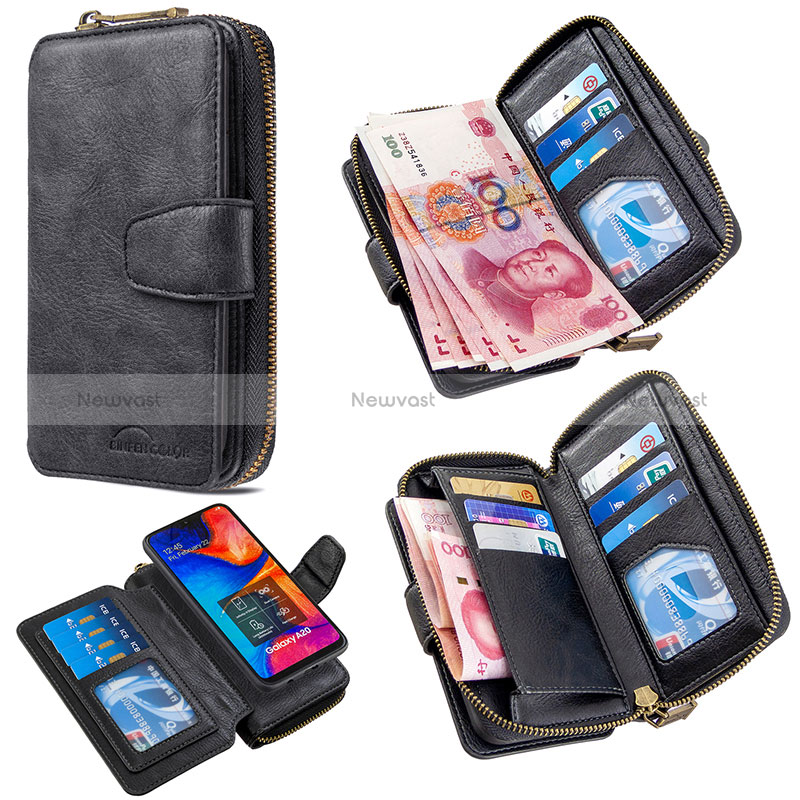 Leather Case Stands Flip Cover Holder B10F for Samsung Galaxy M10S