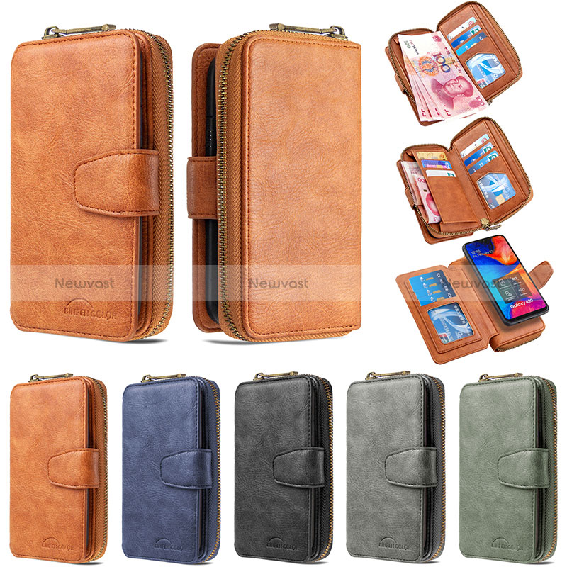 Leather Case Stands Flip Cover Holder B10F for Samsung Galaxy M10S