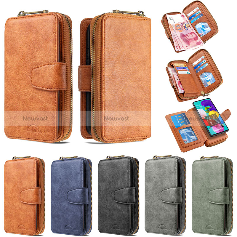Leather Case Stands Flip Cover Holder B10F for Samsung Galaxy M40S