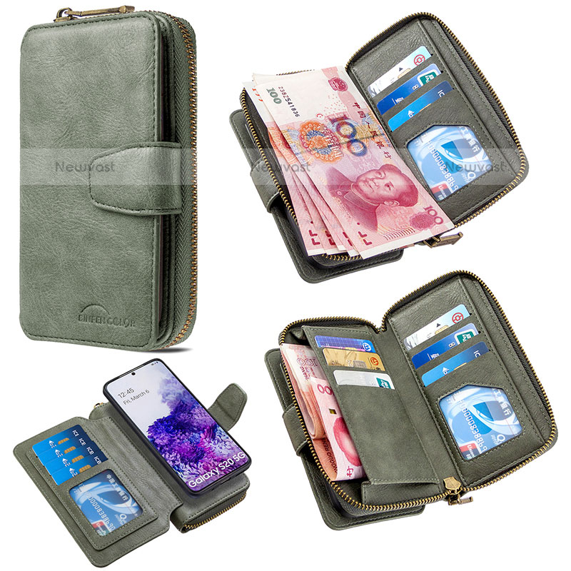 Leather Case Stands Flip Cover Holder B10F for Samsung Galaxy S20