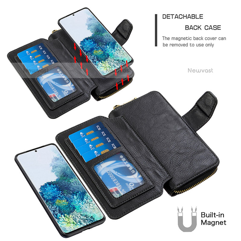 Leather Case Stands Flip Cover Holder B10F for Samsung Galaxy S20 Plus 5G