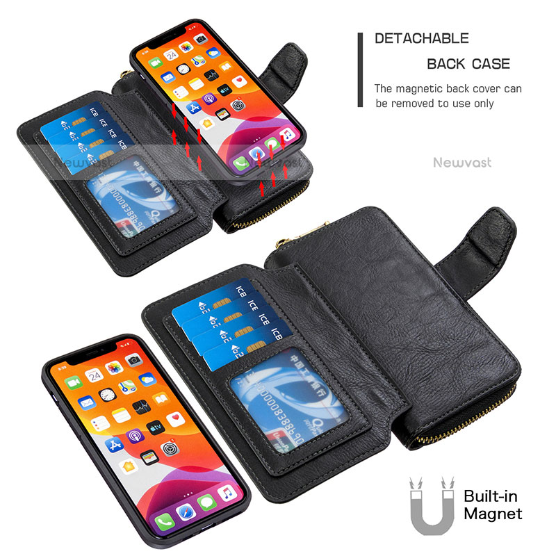 Leather Case Stands Flip Cover Holder B10F for Samsung Galaxy S20 Ultra 5G