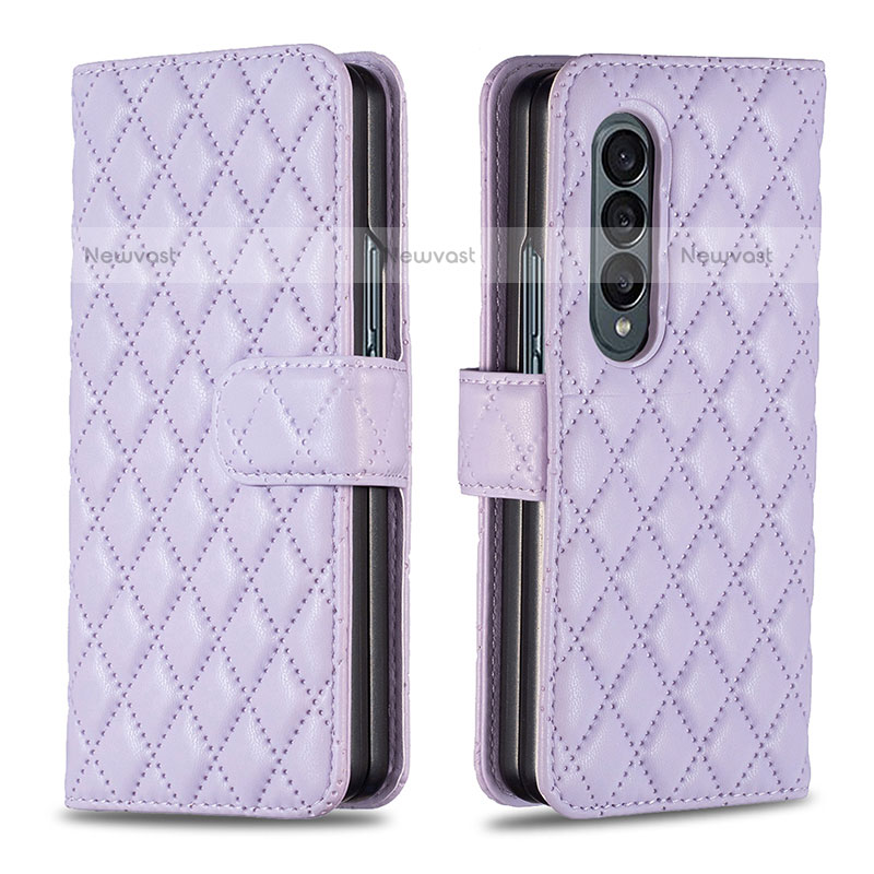 Leather Case Stands Flip Cover Holder B10F for Samsung Galaxy Z Fold3 5G
