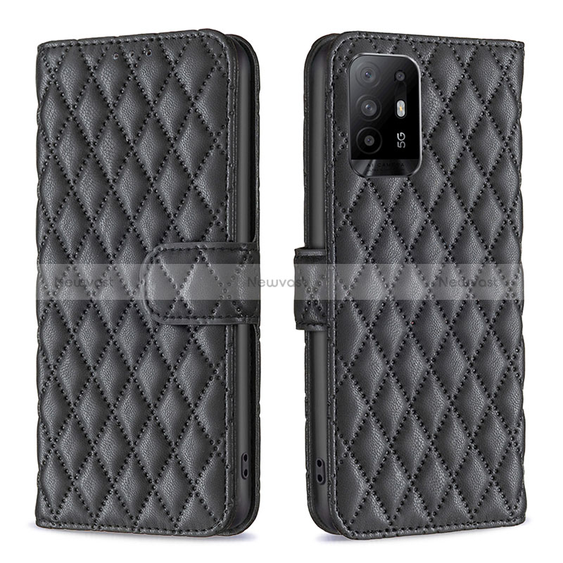 Leather Case Stands Flip Cover Holder B11F for Oppo Reno5 Z 5G