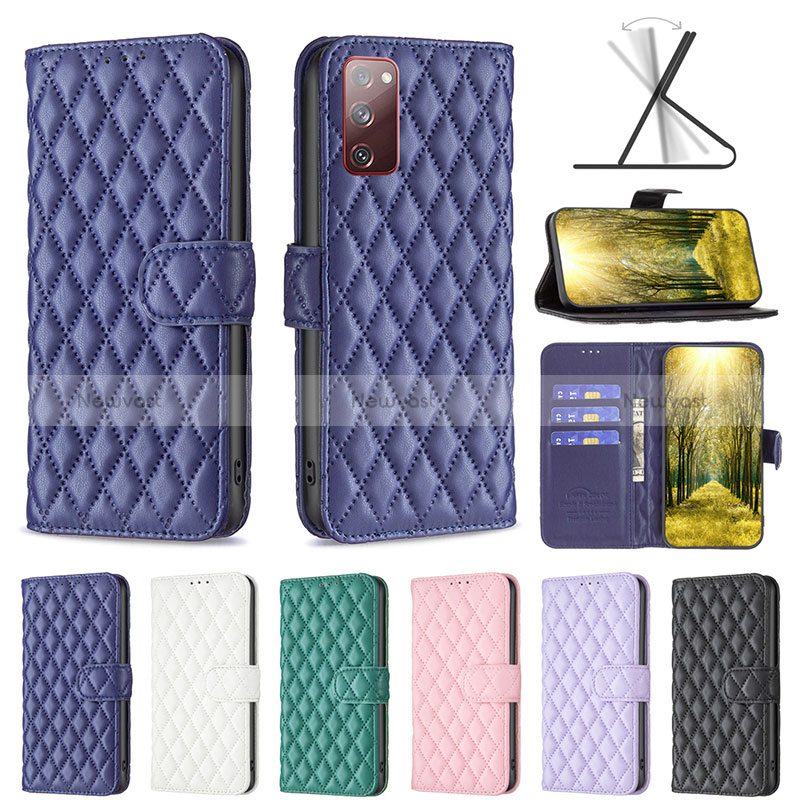 Leather Case Stands Flip Cover Holder B11F for Samsung Galaxy S20 FE (2022) 5G