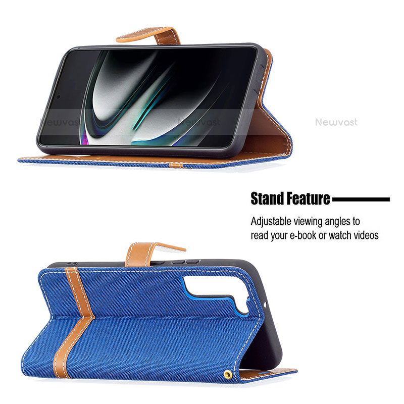 Leather Case Stands Flip Cover Holder B11F for Samsung Galaxy S21 FE 5G