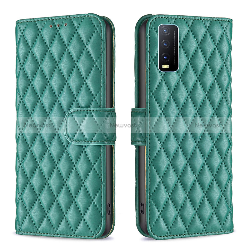 Leather Case Stands Flip Cover Holder B11F for Vivo Y12s