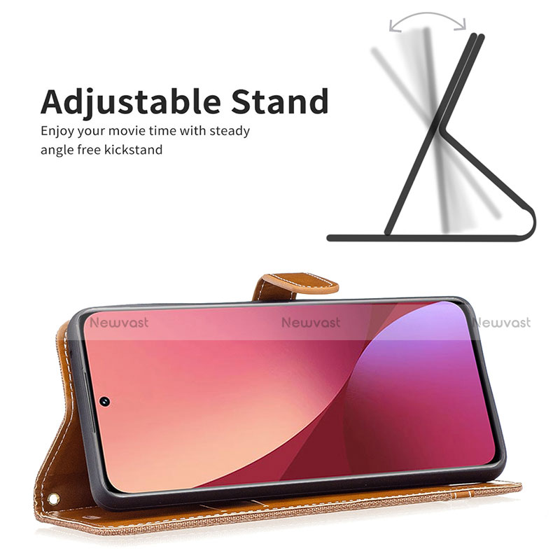 Leather Case Stands Flip Cover Holder B11F for Xiaomi Mi 12 5G