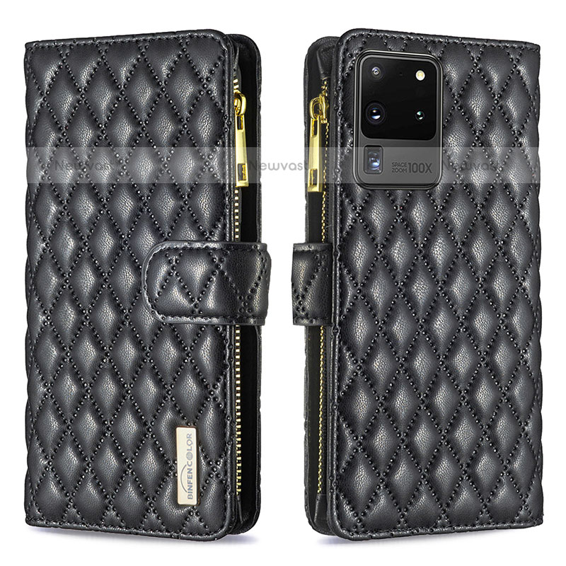 Leather Case Stands Flip Cover Holder B12F for Samsung Galaxy S20 Ultra